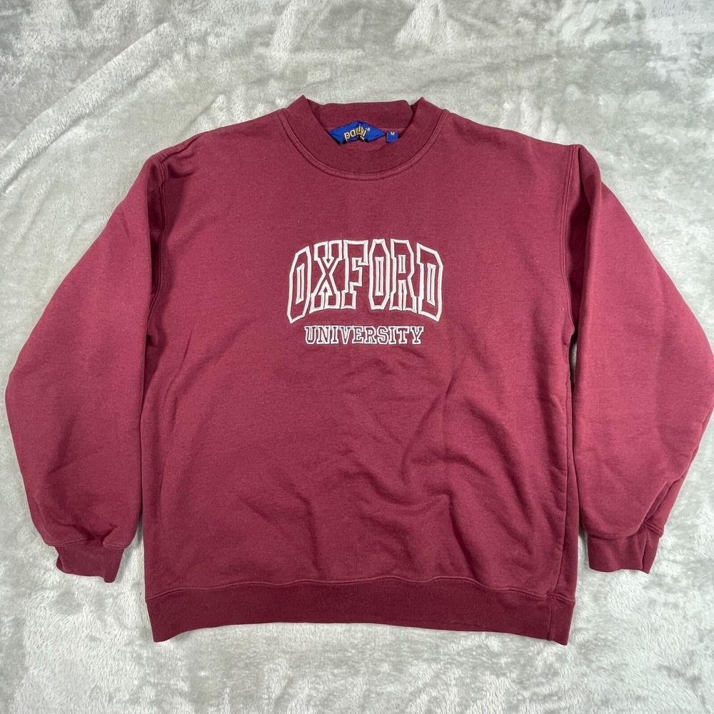 Vintage Oxford University Sweatshirt Mens Medium Pullover Embroidered Spell Out